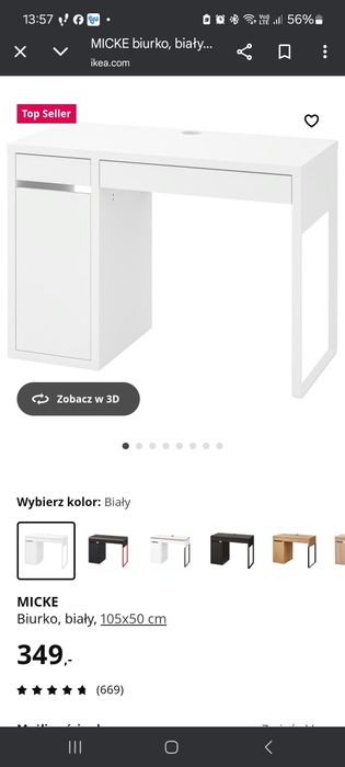 Biurko Micke Ikea