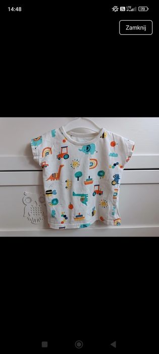 T-shirt bluzka niemowlęca koszulka letnia 68