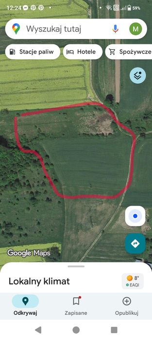 Grunt rolny w Niwnicach 1,23 ha