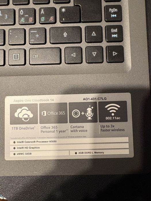 Laptop Acer Aspire One 14