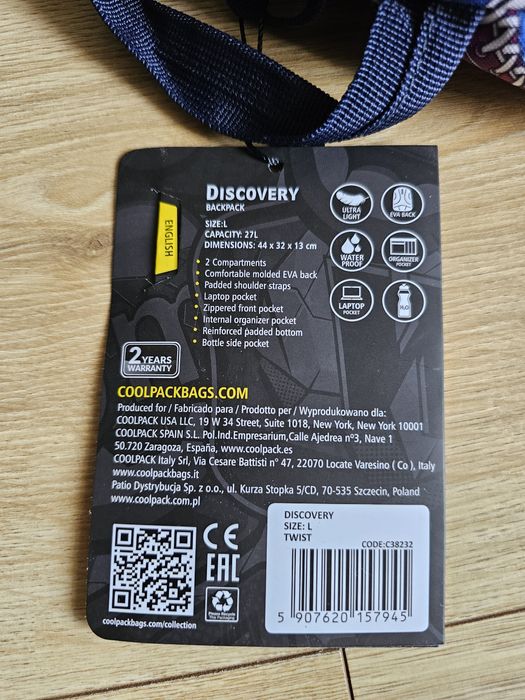 Bardzo pojemny szkolny plecak Coolpack 27l