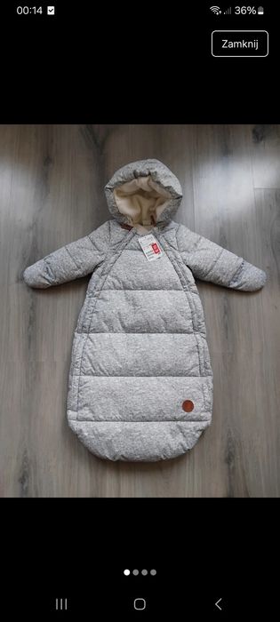 Nowy kombinezon śpiworek zimowy niemowlęcy do wózka hm 62 68
