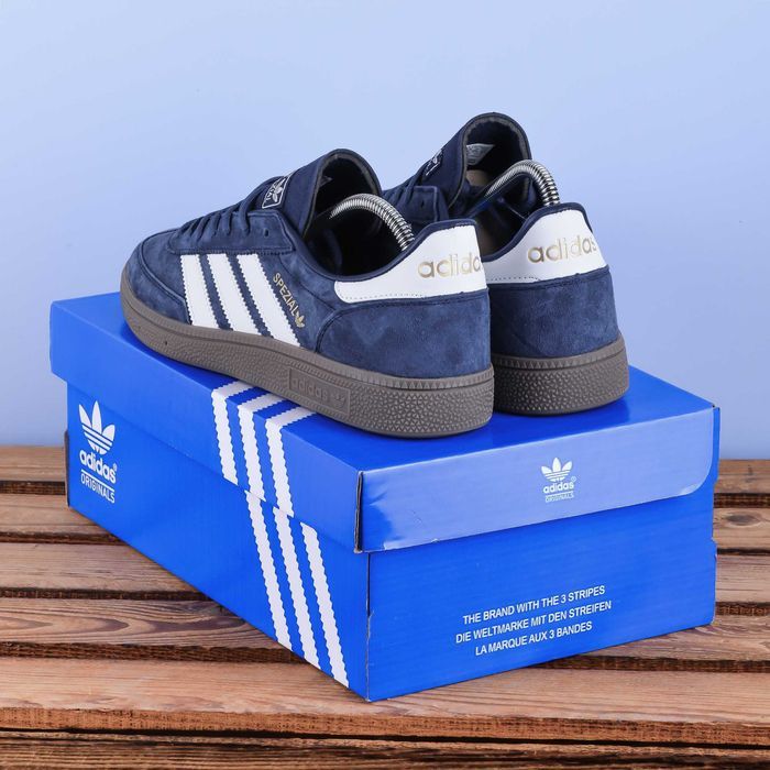 (2281) Кросівки кеди Adidas Handball Spezial сині з білими полосами (41-45)