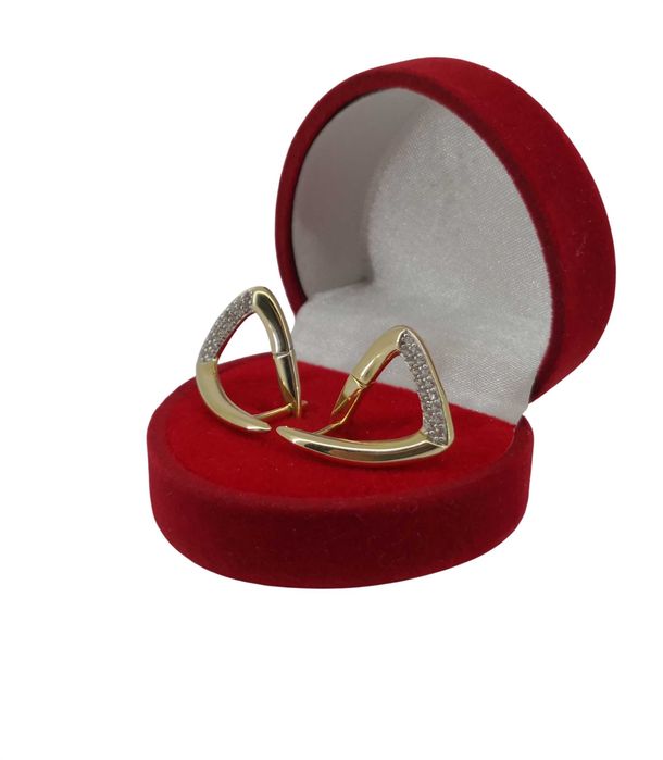Cudowne Złote KOLCZYKI Z CYRKONIAMI 585 3.12G