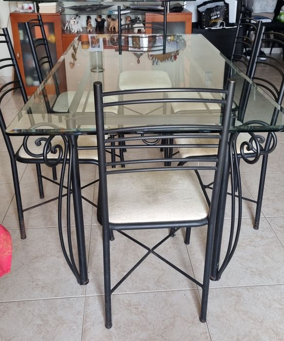 Mesa jantar + 6 cadeiras