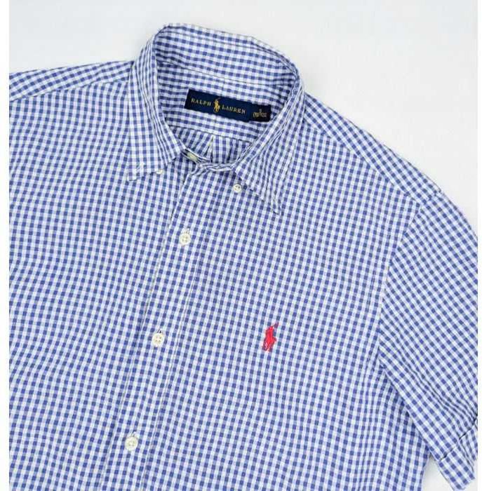 Polo Ralph Lauren niebieska koszula w kratę S logo
