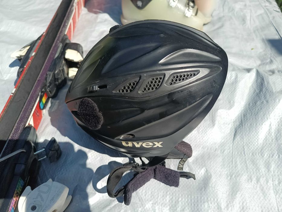 Narty 110, buty, kask- komplet dla dziecka