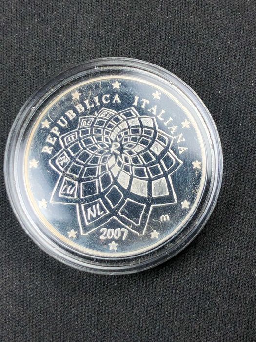 Itália 2007 - Estojo Prata Proof 10€ -50º Aniversário- Tratado de Roma