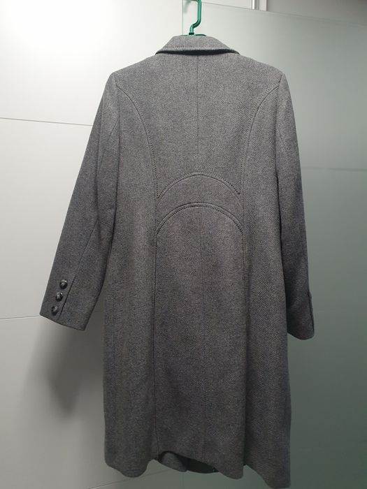 Płaszcz długi szary
