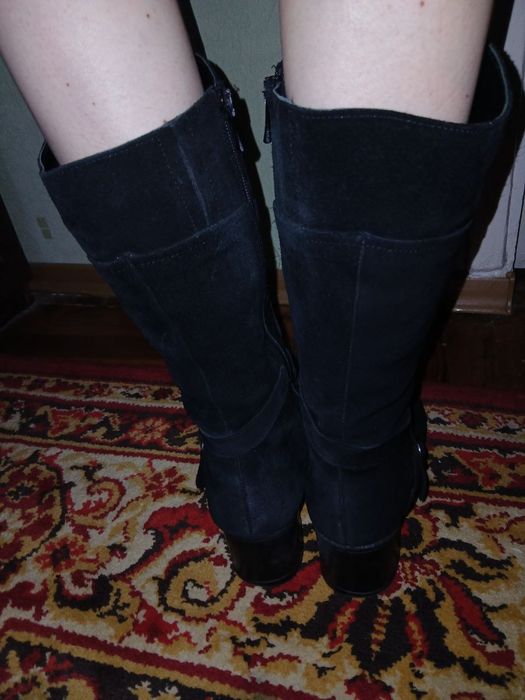 Женские сапожки р38 натуральная  замша