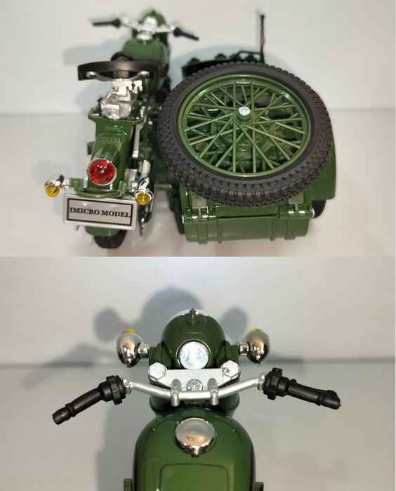 УРАЛ М-72 модель мотоцикла СССР 1:9 Металл Звук Свет