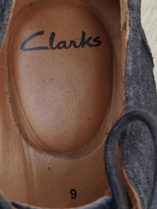 Чоловічі замшеві сині оксфорди туфлі clarks 42-43 (8-9 р) 27-27.5 см