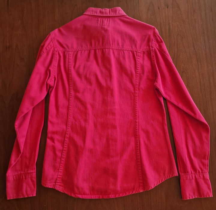 Camisa de ganga vermelha