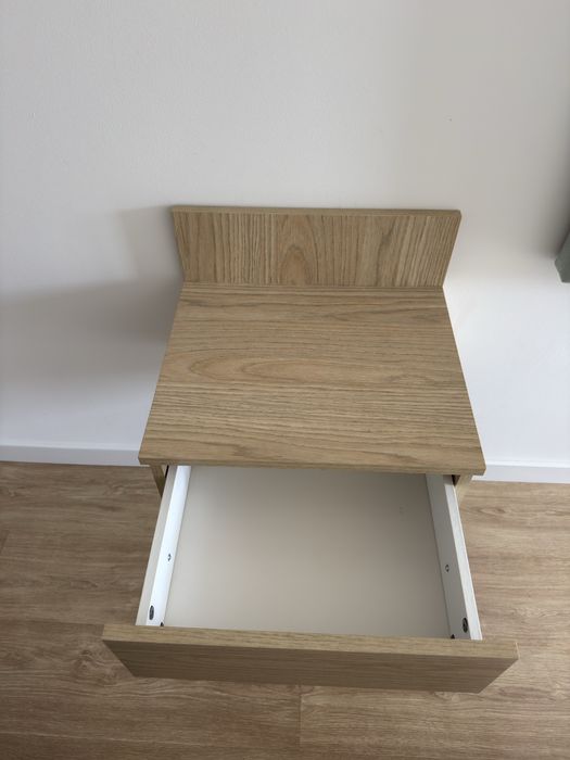 2 Mesas de Cabeceira Flutuantes Madeira