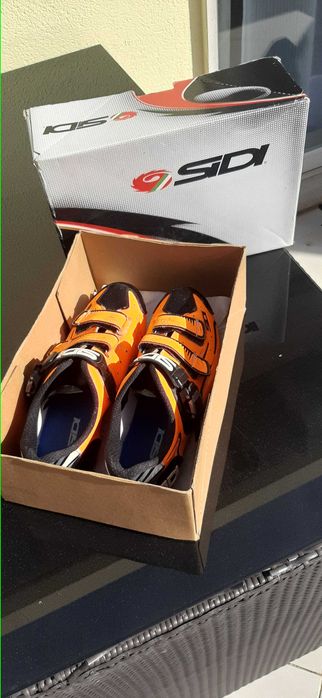 Sapatos ciclismo Sidi laranja tamanho 43 bom estado