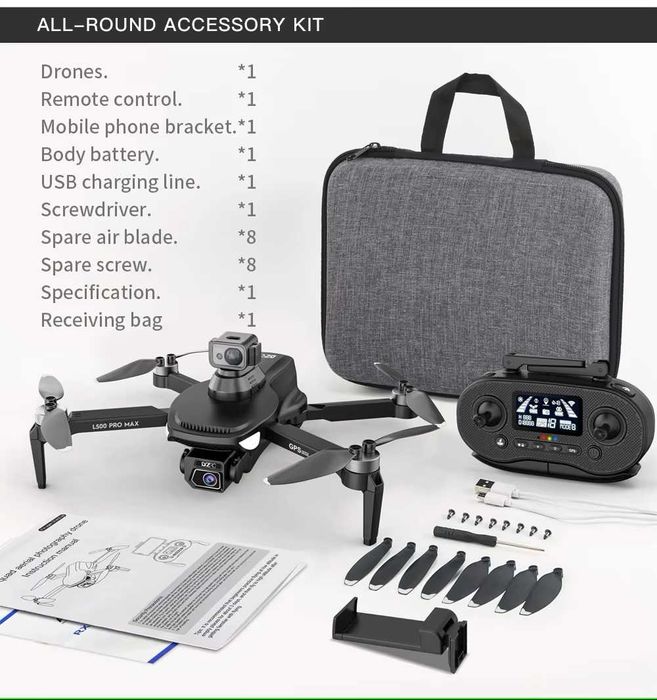 Dron L500 PRO MAX 4K HD 360 Laser GPS