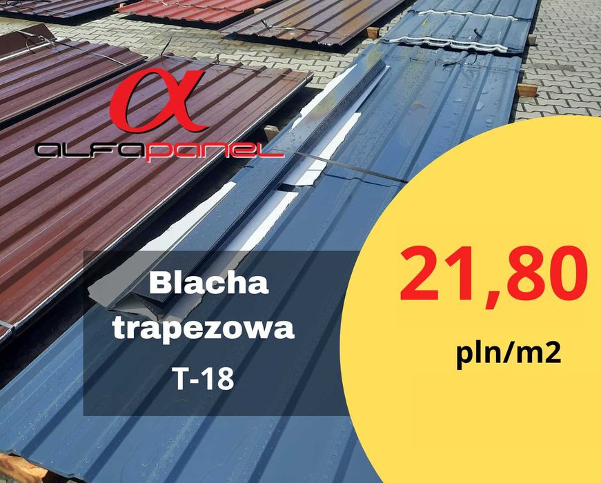 Blacha trapezowa T-18 w kolorze RAL grafit blachy trapezowe Sława
