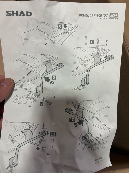 Suporte malas laterais CBF 600
