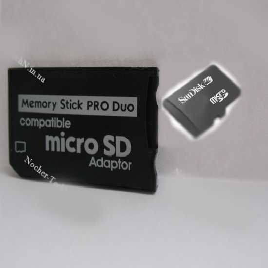 Новый адаптер переходник Sony Memory Stick Pro DUO - microSD PSP