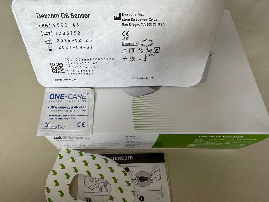 DexCom G-6  Nowy 1 szt. Sensor z datą 2027-08. Gazik gratis