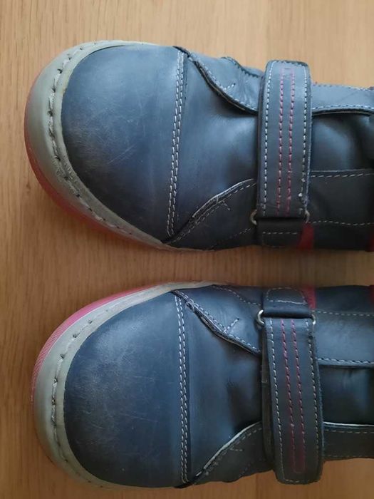 Skórzane półbuty, trzewiki dziewczęce Renbut, r. 37