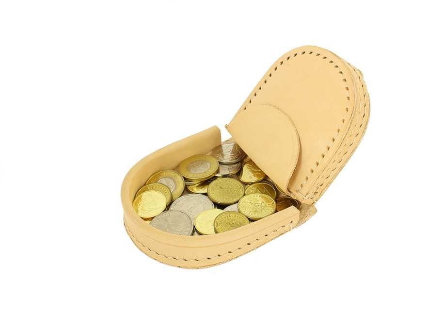 Podkówka czarna skórzana portmonetka skóra naturalna 9 kolory PL