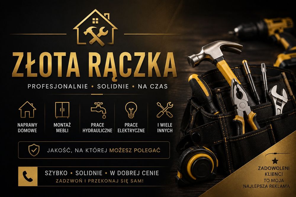 ZŁOTA RĄCZKA, Naprawy, Awarie, Pomoc, Malarz, Glazurnik