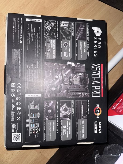 MSI X-570A PRO + Ryzen 5 3600X+16gb ram DDR4 2666mhz