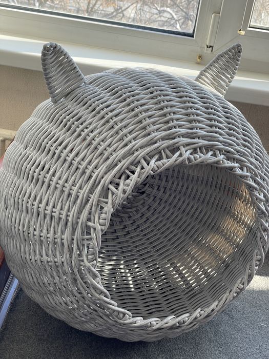 Котобудинок з ротангу. Лежанка. Будинок для кота