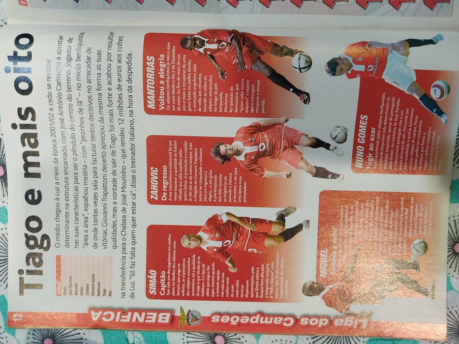 Programa do Benfica Anderlecht 2004/ 2005 liga dos campeões