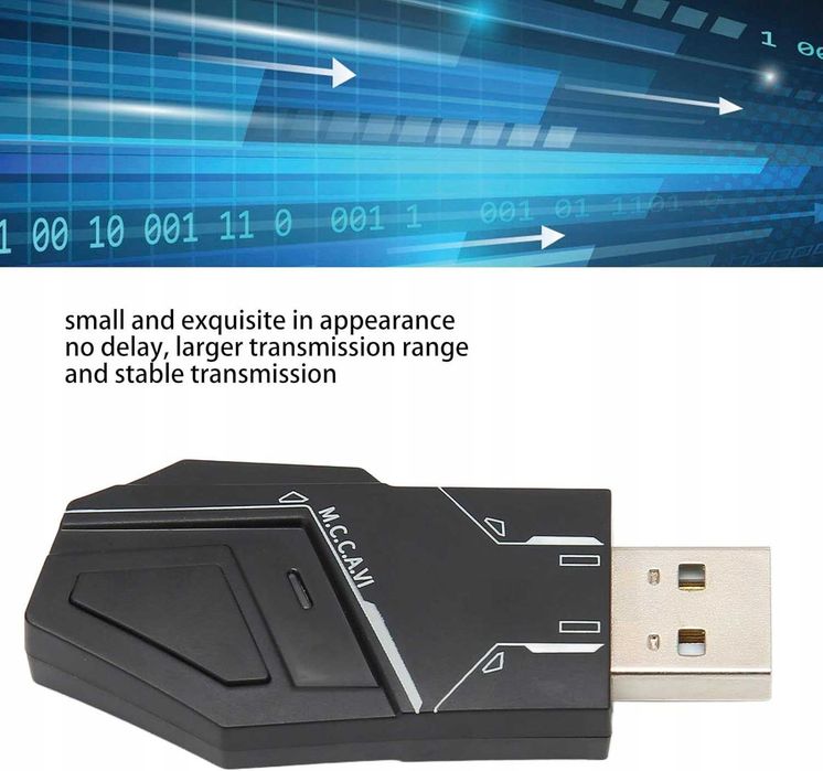 NALACAL Bezprzewodowy kontroler Adapter do PS5/4/3, Windowns
