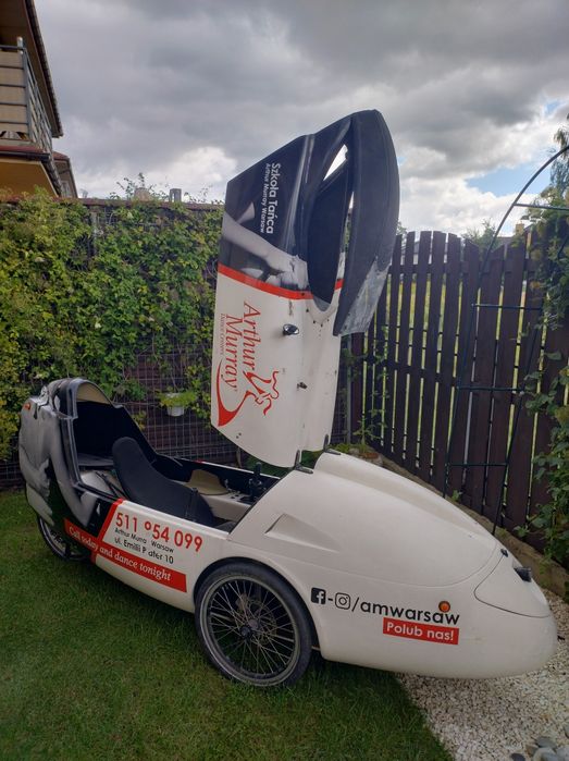 Velomobil elektryczny, rower poziomy, jedyny w Polsce