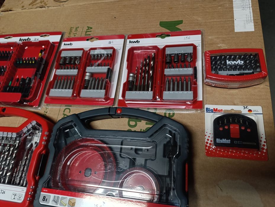 Kits de brocas e Chaves Hex para aparafusadora