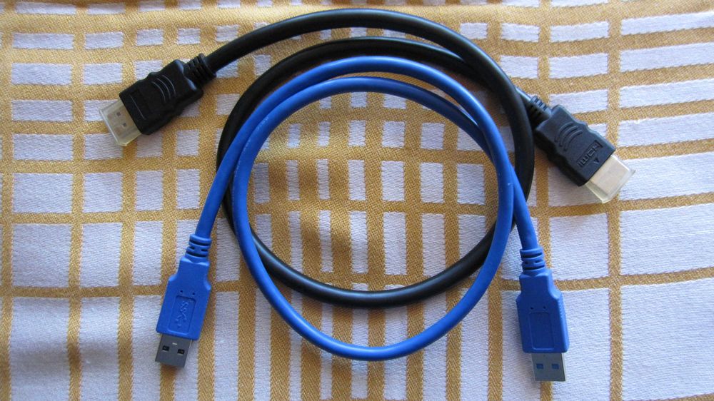 Кабели HDMI-HDMI 1,5m  USB A-USB B 3.0 2m