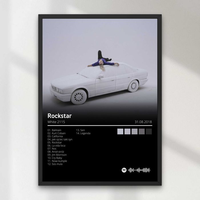 Plakat A3 - „Rockstar” White 2115