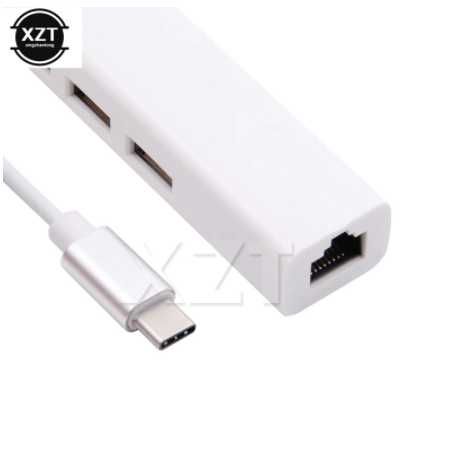 USB-C para RJ45 + 3 x USB PORT S tipo-c ethernet internet NOVO64283968530691122