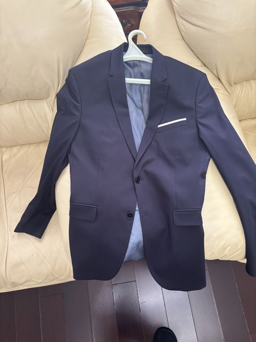 Чоловічий костюм Zara, темно-синій, розмір 50 (L)