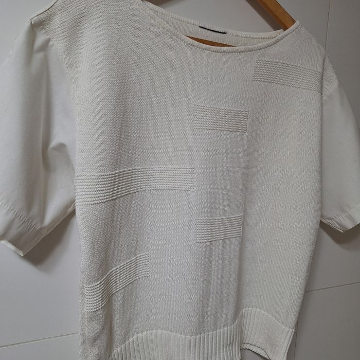 Dzianinowa, elegancka bluzeczka 55% bawełna made in Great Britain