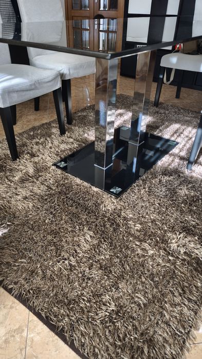 Mesa jantar vidro preto