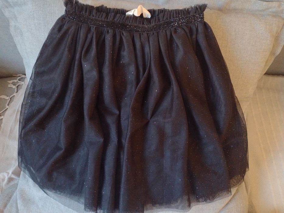 Czarna Spódniczka H&M 134/140, tiul,