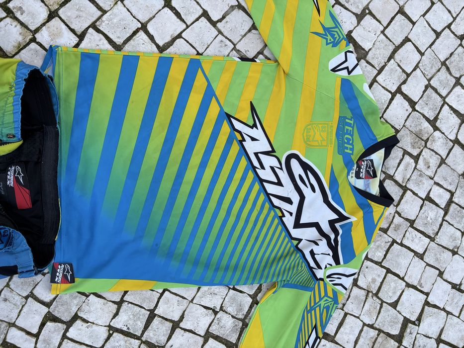 Equipamento fato motocross enduro cross mota alpinestars
