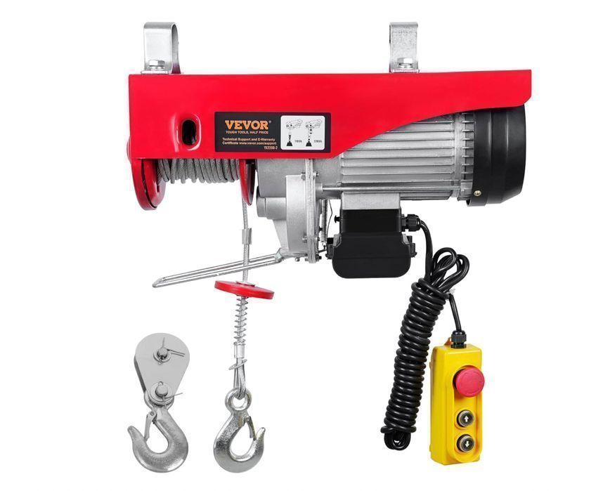 Wciągarka linowa elektryczna vevor 1000 kg 1600w mocny silnik 12m