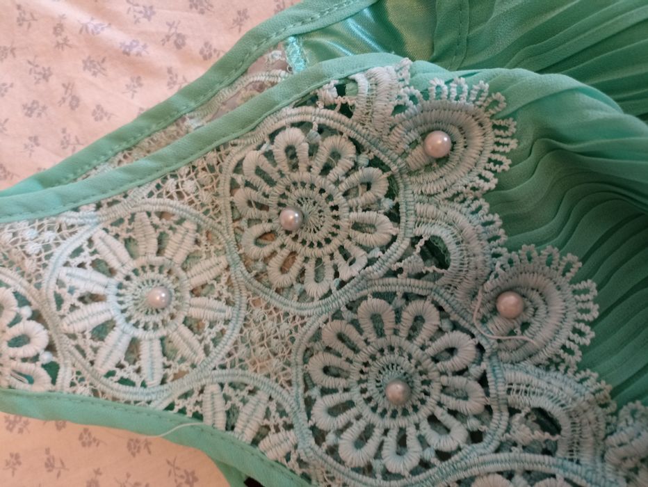 Vestido verde água da marca boske