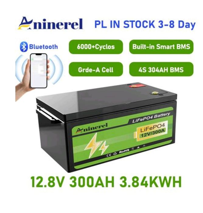 Акумулятор Aninerel (Anenji) 12 v 300Ah LiFe P04 Battery