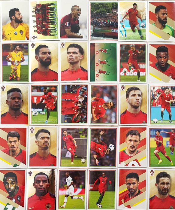 Lote 81 Cromos Panini Fome de Vencer – Seleção Portugal