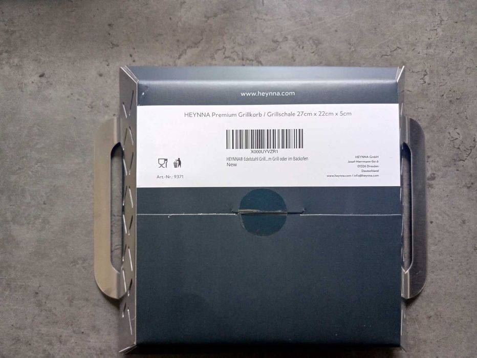 Kosz na grilla grillowanie warzyw mięsa ryb stal nierdzewna 22x22x6cm