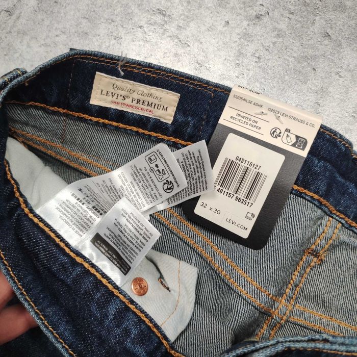 MĘSKIE NOWE Premium Spodnie Jeansy Denim Outlet Levis 511 Classic Logo