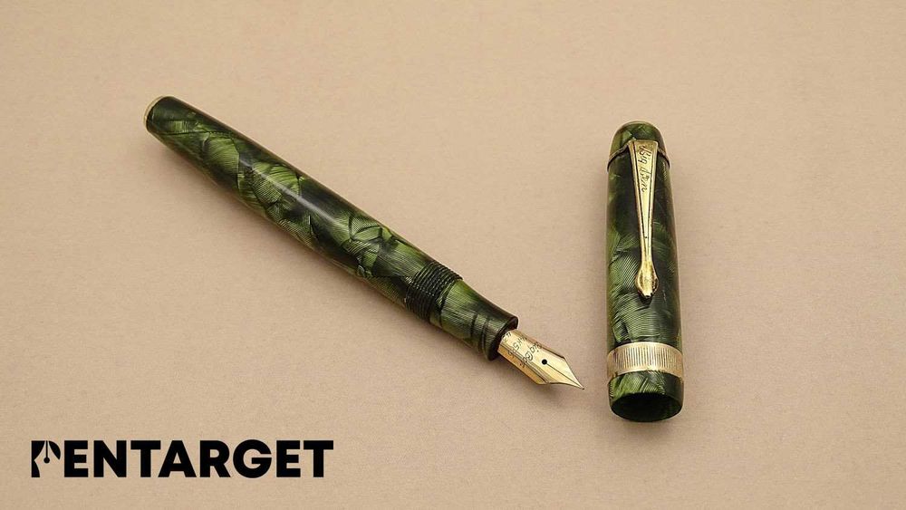 stare pióro wieczne - vintage, 1945, DK, BIG BEN MASTER, GREEN SHELL