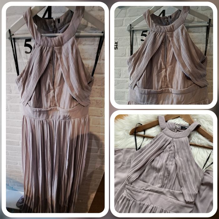 Sukienka fiolet  Asos 40  tfnc London  plisowana długa