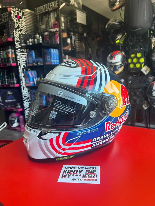!Wyprzedaż!  Kask HJC RPHA 1 RED BULL AUSTIN GP 'XS  Motoszafa!